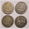 Image 2 : 4 Type dimes1837  F/VF-1839 stars F/VF-1854O VF