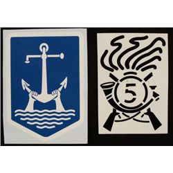 2 DECALS-MINT FOR WWII ITALIAN FASCIST MILITARY HELMET