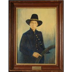 ORIGINAL CIVIL WAR ERA HUGE 21x28 COLORED PHOTO SOLDIER