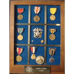 GROUP OF US NAVY OFFICER'S CAREER MEDALS WWI THRU WWII