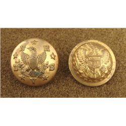 2 Original Civil War & Artillery Antique Coat Buttons