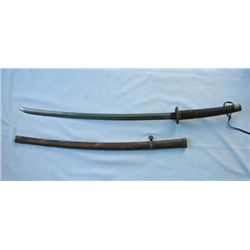 AN AMAZINGLY DETAILED SAMURI SWORD AND SAYA SIGNED