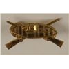 Image 1 : WWII ARMED FORCE INFANTRY GILT INSIGNIA UTICA NY--CRIMP