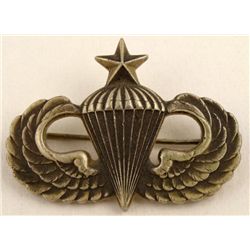 WWII US Airborne Wing Senior Paratrooper Pin Sterling