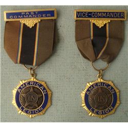 VICE COMMANDER PAST COMM VINTAGE AMERICAN LEGION MEDALS