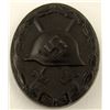 Image 1 : ORIGINAL NAZI BLACK WOUND BADGE HELMET SWASTIKA SWORDS