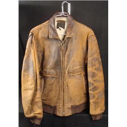 WWII G2 AAF BOMBER FLIGHT JACKET-BROWN LEATHER-SIZE -42