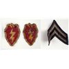 Image 2 : WWII INSIGNIA 25TH DIVISION & CHEVRONS