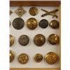 Image 3 : 24 Pc British Military Button Insignia Collection Frmd