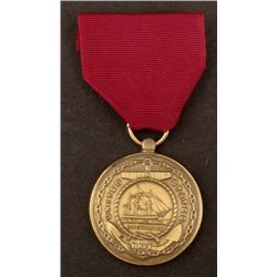 UNITED STATES NAVY MEDAL WITH RIBBON-PINBACK