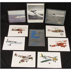 1952 WWII & KOREA FRAMED PHOTOS AND FLIGHT BOOK