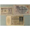 Image 1 : 3 Old German Paper Money 5, 100 10000 Mark 1908-1922