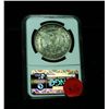 Image 2 : NGC 1885-p Colorfully toned Morgan Dollar Graded  Choice Uncirculated ms64 NGC