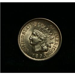 1893 Indian Head Cent 1c Grades Gem Uncirculated ms66 RB