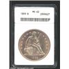 Image 1 : 1859 S$1 MS62 ANACS.