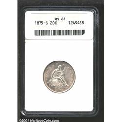 1875-S 20C MS61 ANACS.