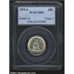 1875-S 20C MS63 PCGS.