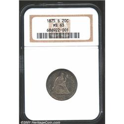 1875-S 20C MS63 NGC.