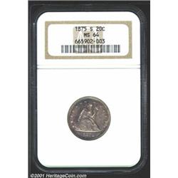 1875-S 20C MS64 NGC.
