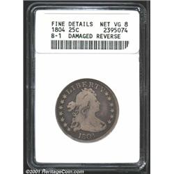 1804 25C--Damaged Reverse--ANACS.