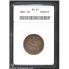 Image 1 : 1887 25C MS61 ANACS.