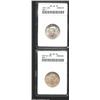 Image 1 : 1917 25C Type One MS62 Full Head ANACS, untoned satin finish; and a 1917-D Type One AU58 Full Head A