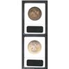 Image 2 : 1849 50C AU58 ANACS, pleasingly toned in mottled olive, copper, and dove-gray shades, the surfaces r