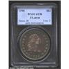 Image 1 : 1795 S$1 Flowing Hair, Three Leaves AU50 PCGS.