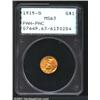 Image 1 : 1915-S G$1 Panama-Pacific Gold Dollar MS63 PCGS.