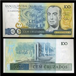 1986 Brazil 100 Crusados Crisp Uncirculated Note (CUR-05574)