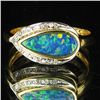 Image 1 : 10.1twc Opal Diamond 14k Gold Ring (JEW-3405)