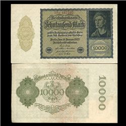 1922 Germany 10000 Mark Note Hi Grade Rare (CUR-05674)