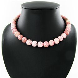 520twc Rare Rhodocrosite Sterling Necklace 16" (JEW-2948)