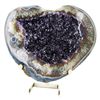 Image 1 : 78090ct Amethyst Geode Heart Shaped Cut Half (MIN-000117)