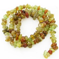 140twc Green African Garnet Sm. Bead Strand 15" (JEW-3007)