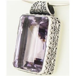 295twc Purple Pink Amethyst Sterling Pendant (JEW-3333)