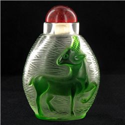 Vintage Chinese Peking Glass Snuff Bottle (ANT-1794)