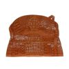 Image 3 : Ladies Brown Crocodile Hide Skin Handbag (ACT-039)