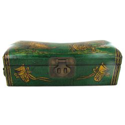 Chinese Leather Covered Pillow Box (ANT-1926)