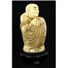 Image 3 : Chinese Handcarved Bone Standing Buddha With Bat (CLB-706)