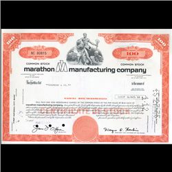 1970s Marathon Mfg. Stock Certificate Scarce (CUR-06404)