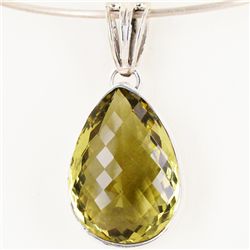 105twc Lemon Citrine Sterling Pendant (JEW-3355)