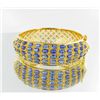 Image 1 : 150twc Lab Ruby 22k Gold Vermeil Bracelet (JEW-2340)