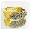 Image 3 : 150twc Lab Ruby 22k Gold Vermeil Bracelet (JEW-2340)