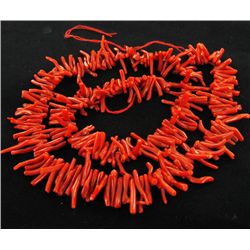 100twc Sicilian Natural Red Coral Strand (JEW-3471)