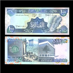 1990 Lebanon 1000 Livres Crisp Uncirculated Note (COI-4570)