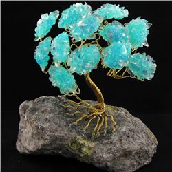 Handcrafted Peridot Brass Wire Tree (DEC-447)