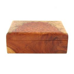 Handcrafted Afzelia Burl Box (DEC-457)