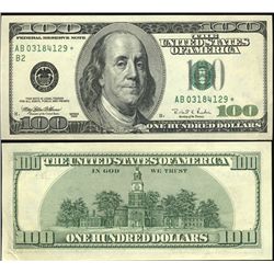 1996 $100 US Federal Reserve New York Star Note Crisp Unc (CUR-06241)