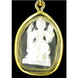 Gold Vermeil Buddha Amulet (JEW-2561)